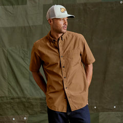 Garment-Dyed Poplin Short-Sleeve Shirt