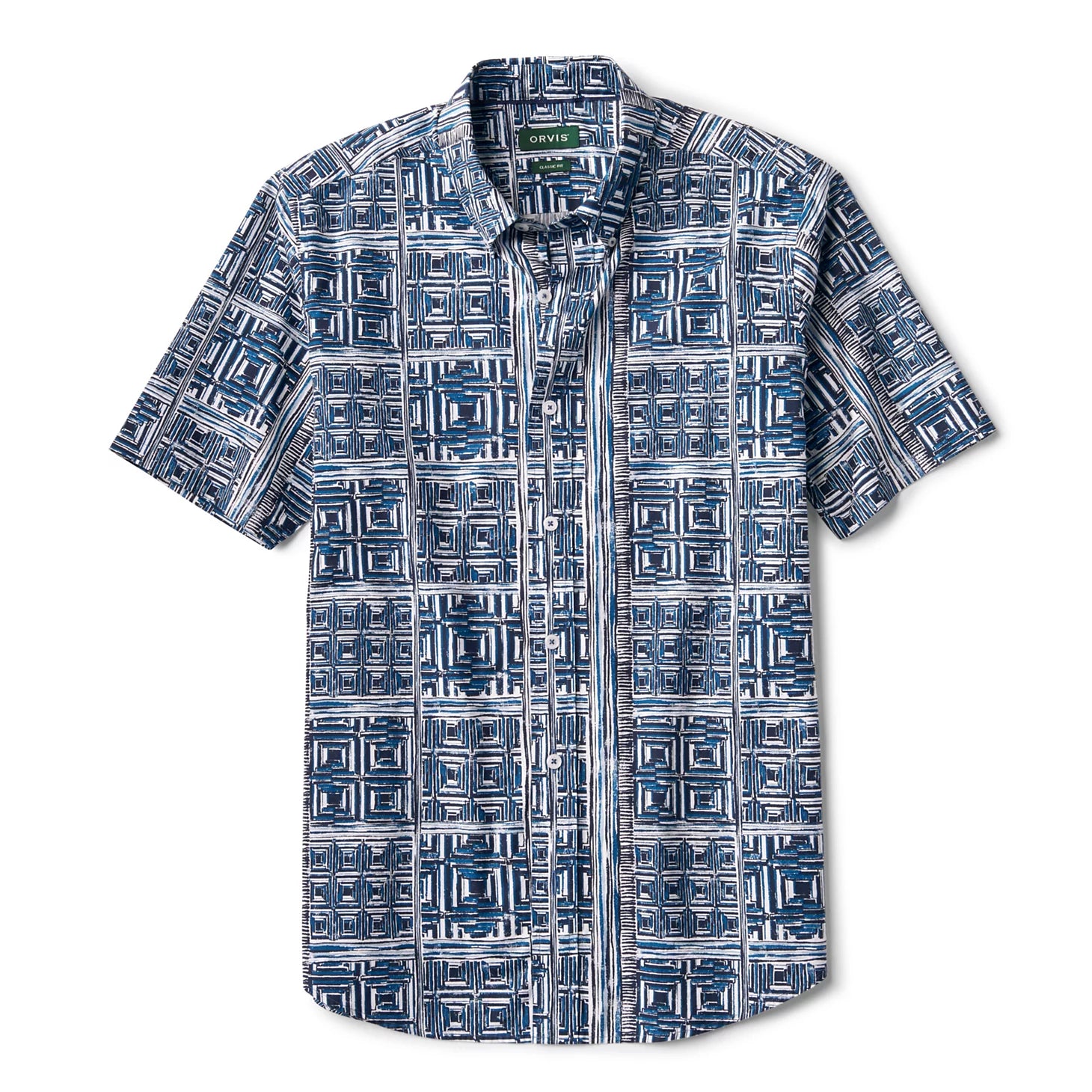 Men's Heritage Poplin Printed Short-Sleeve Shirt