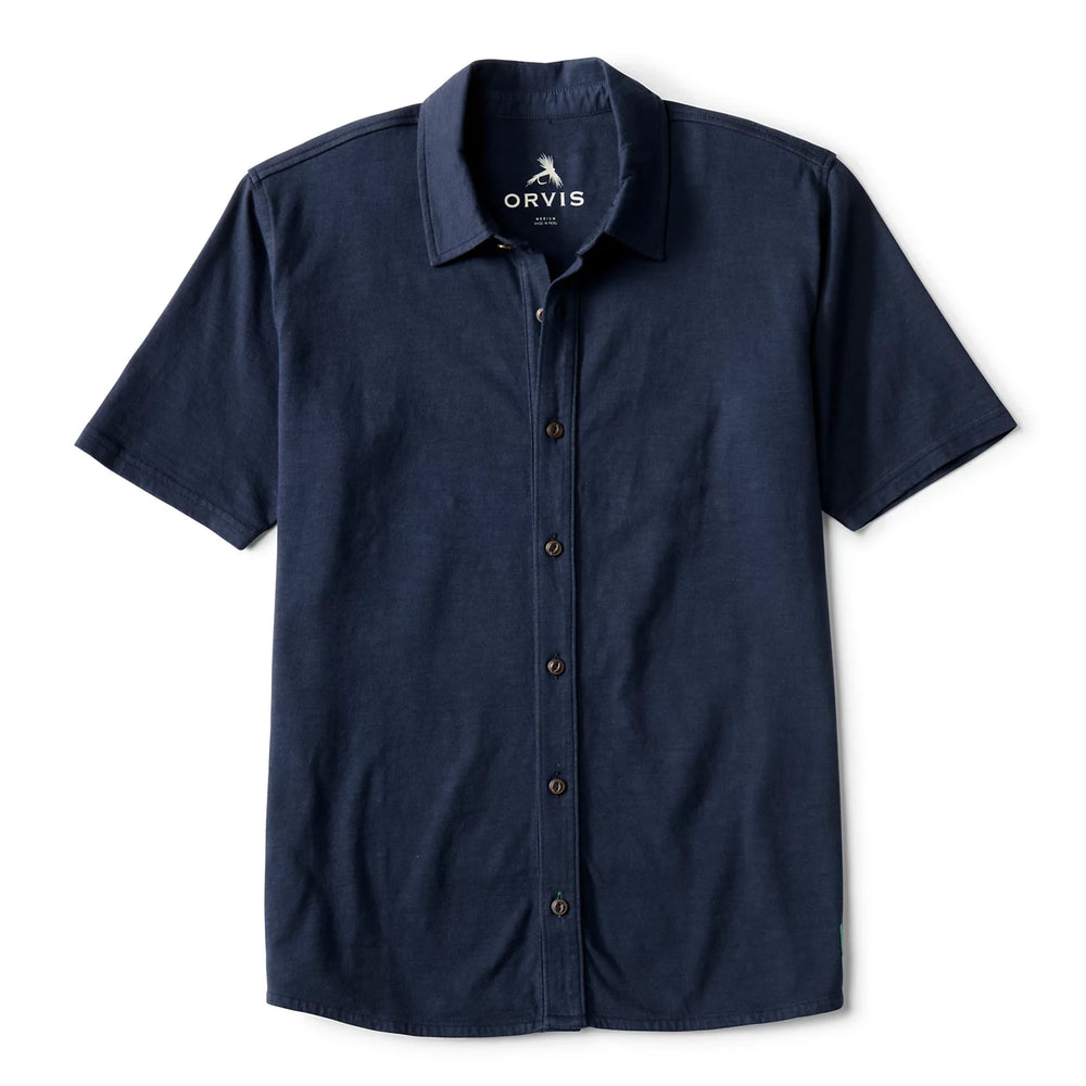 Men's Bromley Knit Button-Down Short-Sleeve Shirt