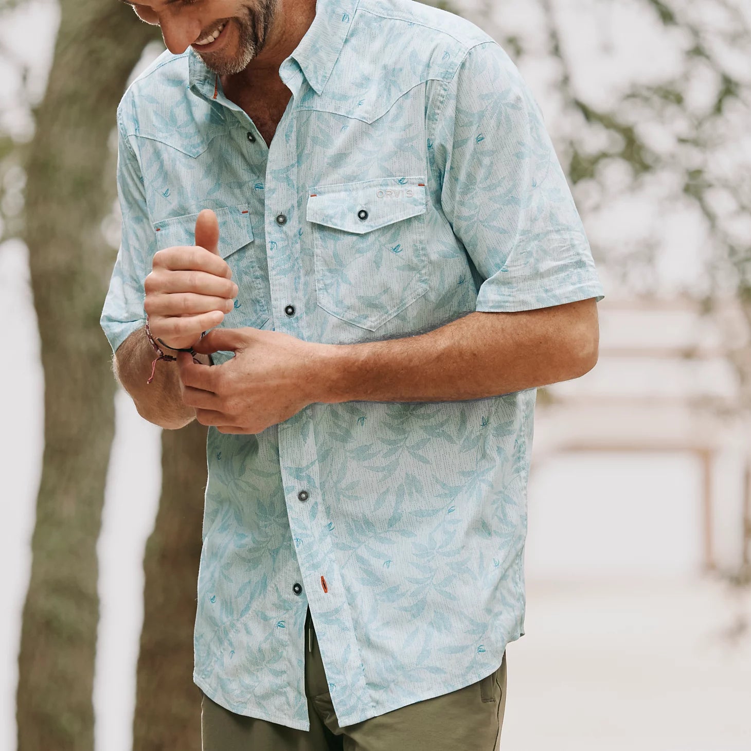 Men's River Guide Printed Short-Sleeve Western Shirt 2.0