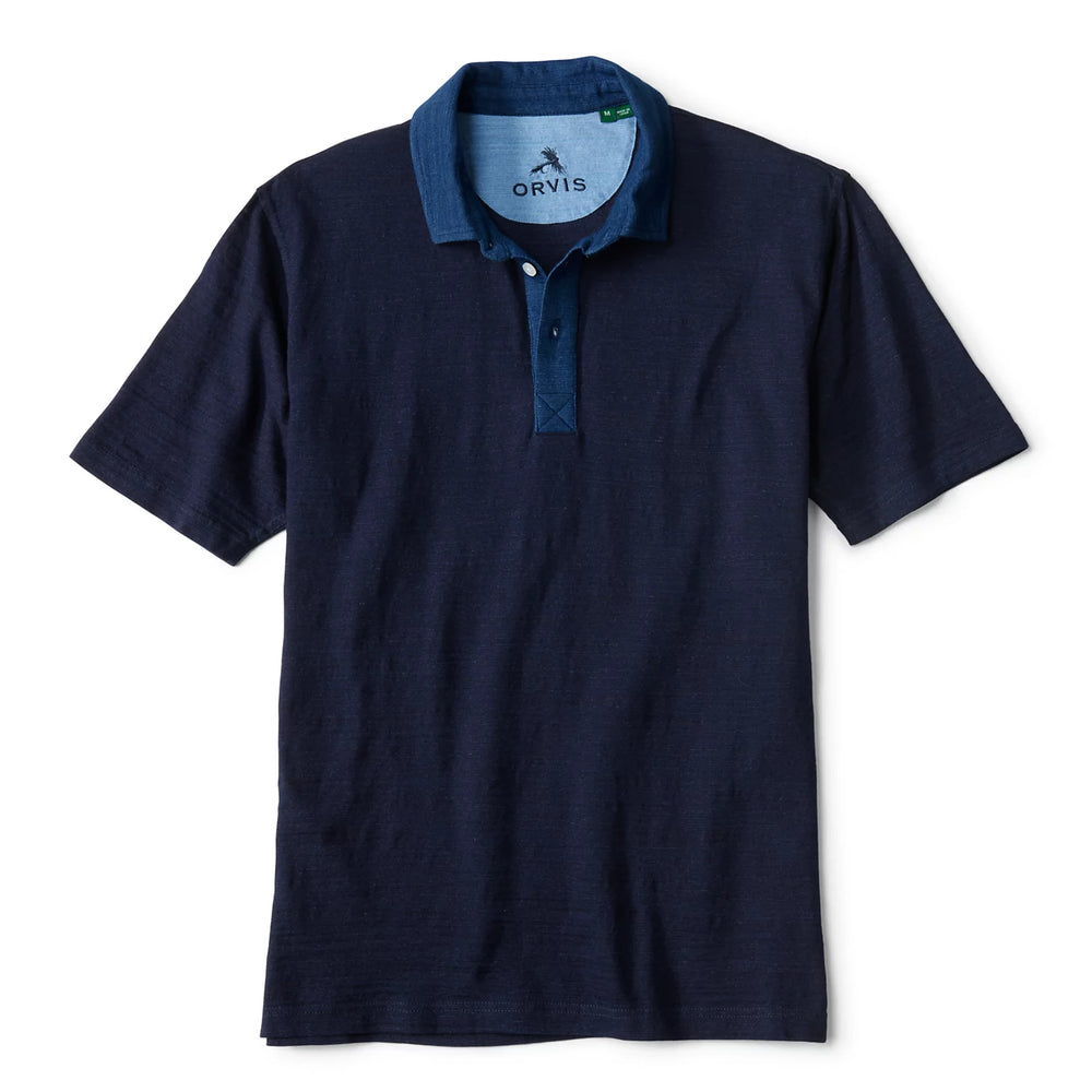 Angler's Indigo Colorblock Polo