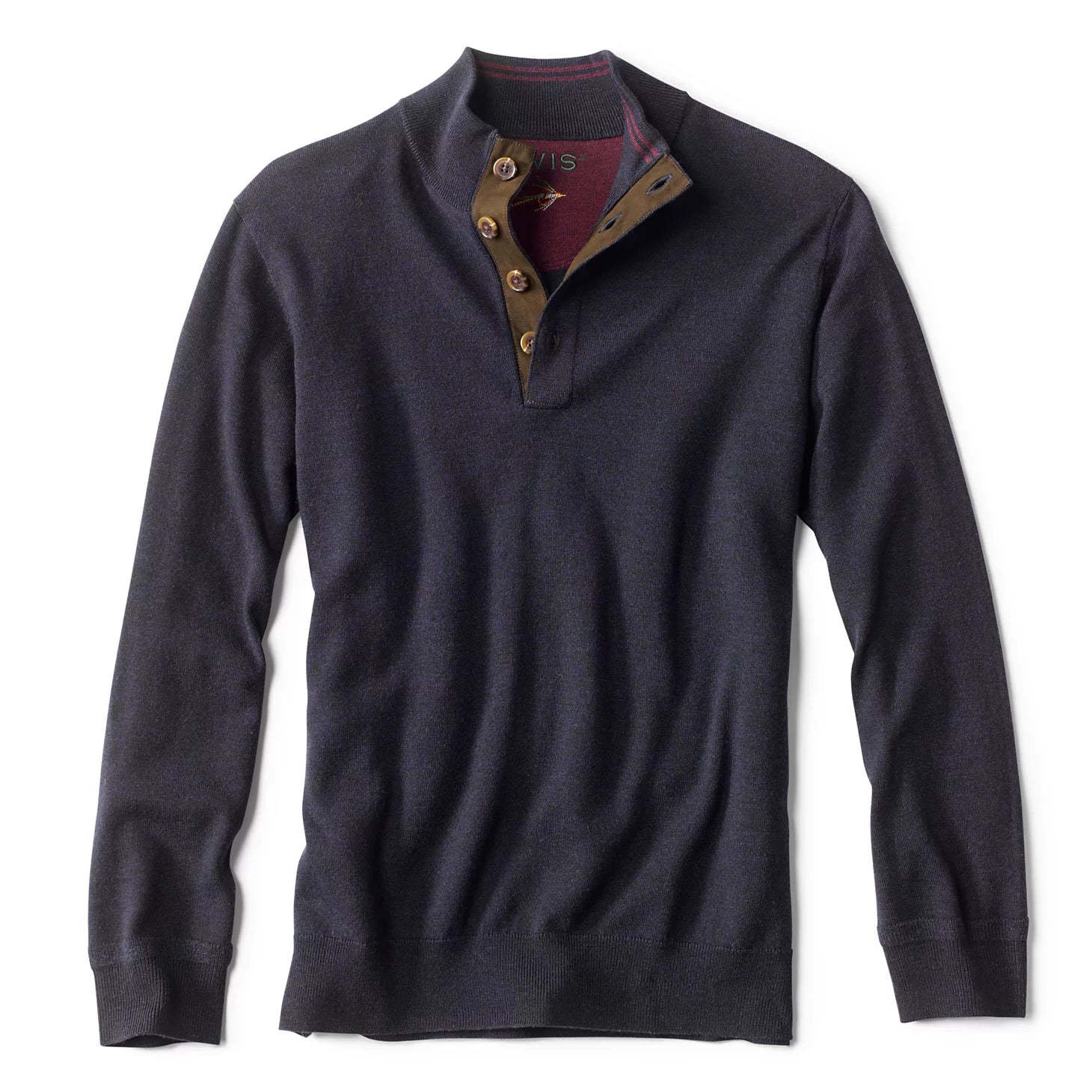 Merino Button Mockneck Sweater
