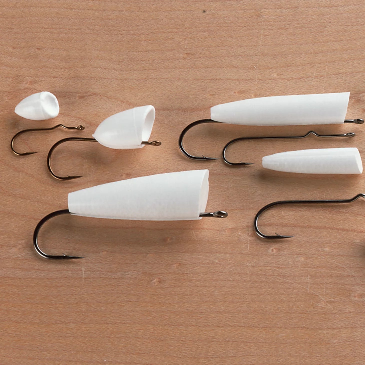 Popper Bodies with Hooks - Panfish Popper Bodies with Size 10 and 12 Hooks