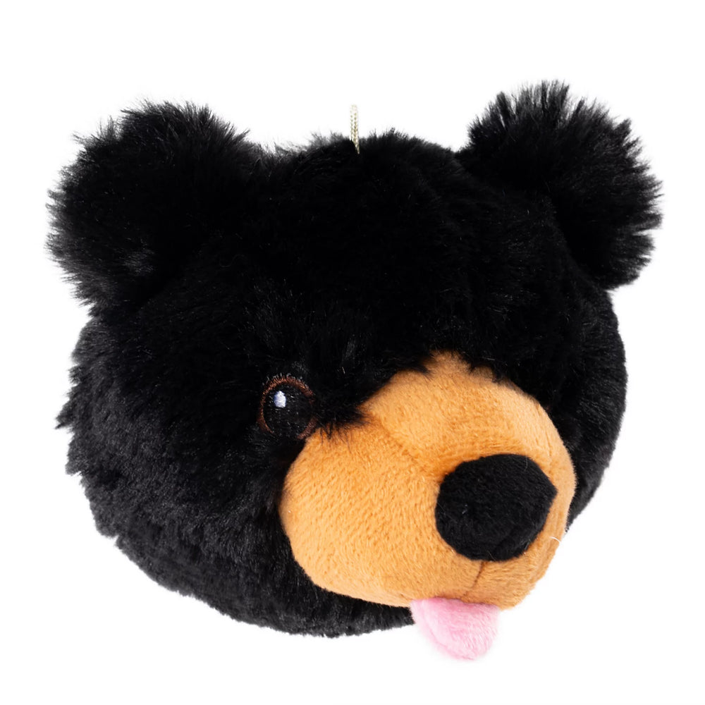 Black Bear Head 2-in-1 Dog Toy